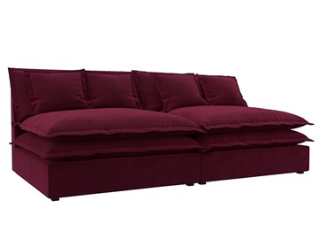 Прямой диван Лига-040, Бордовый (микровельвет) в Ревде