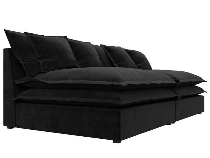 Прямой диван Лига-040, Черный (Велюр) в Краснотурьинске - изображение 2