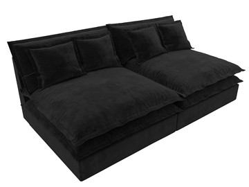 Прямой диван Лига-040, Черный (Велюр) в Ревде - предосмотр 4