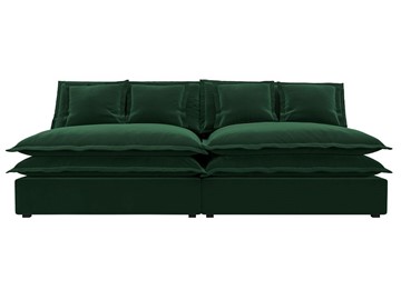 Прямой диван Лига-040, Зеленый (Велюр) в Краснотурьинске - предосмотр 1