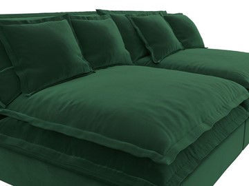 Прямой диван Лига-040, Зеленый (Велюр) в Краснотурьинске - предосмотр 3