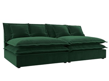 Прямой диван Лига-040, Зеленый (Велюр) в Каменске-Уральском