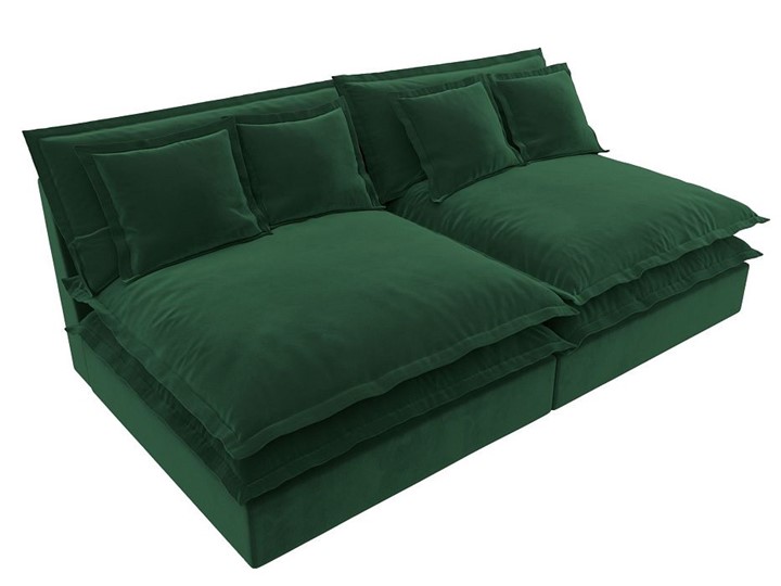 Прямой диван Лига-040, Зеленый (Велюр) в Первоуральске - изображение 4