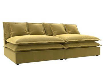 Прямой диван Лига-040, Желтый (микровельвет) в Первоуральске - предосмотр