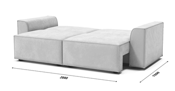 Прямой диван Лофт БЛ1-БП1 (НПБ/Тик-так) в Кушве - предосмотр 4