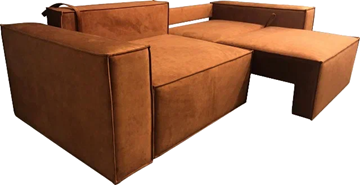 Прямой диван Лофт БЛ2-БП2 (Ремни/Тик-тик) в Первоуральске - предосмотр 2