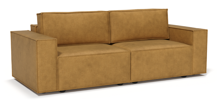 Прямой диван Лофт БЛ2-БП2 (Ремни/Тик-тик) в Кушве - изображение 8