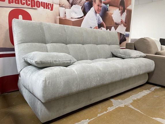 Прямой диван Лора Веста 2 ПРБЛ 2Energy Grey велюр в Красноуфимске - изображение