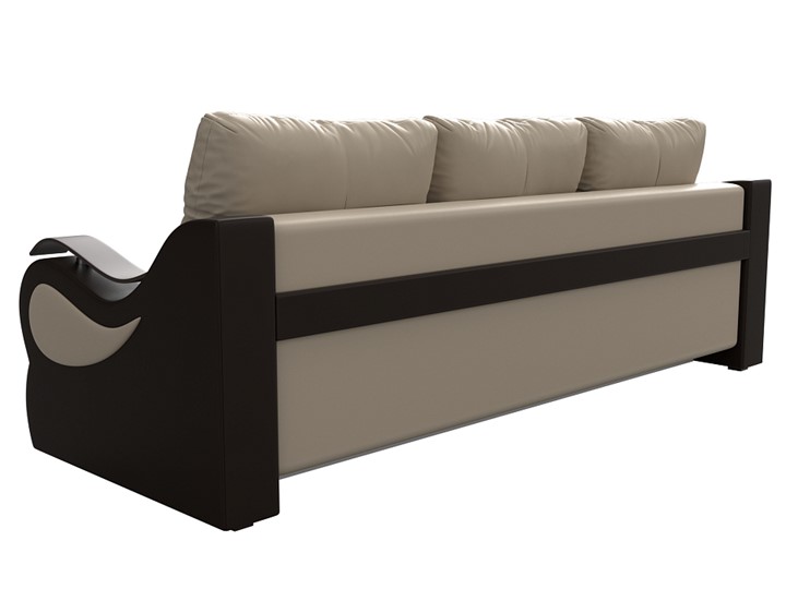 Прямой диван Меркурий еврокнижка, Бежевый/коричневый (экокожа) в Первоуральске - изображение 6