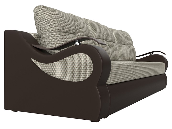 Прямой диван Меркурий еврокнижка, Корфу 02 (рогожка)/коричневый (экокожа) в Екатеринбурге - изображение 2