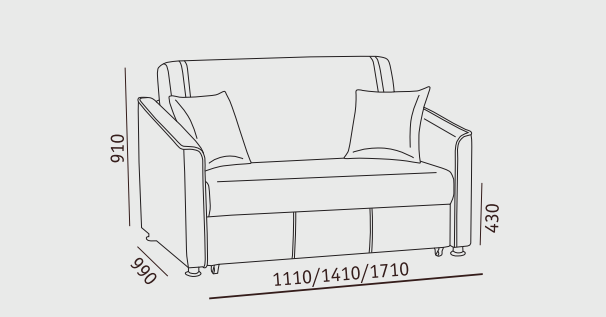 Прямой диван Милан 3 (120) в Первоуральске - изображение 2