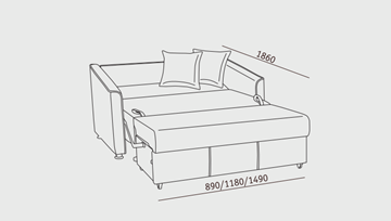 Прямой диван Милан 3 (120) в Ирбите - предосмотр 3