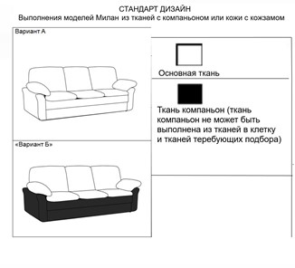 Прямой диван Милан 3-местный, Миксотойл в Екатеринбурге - предосмотр 15