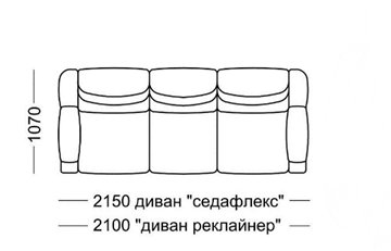 Прямой диван Мишель Элита 50 М, седафлекс в Каменске-Уральском - предосмотр 7