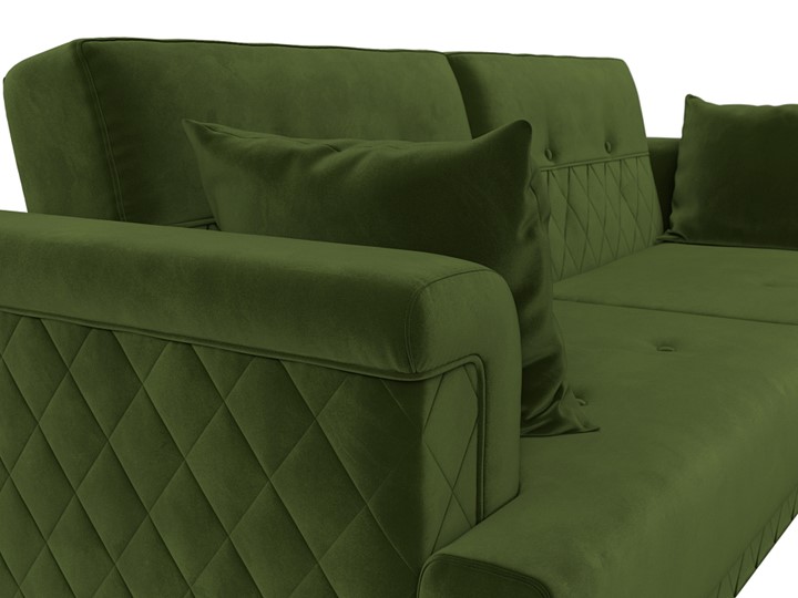 Прямой диван Орлеан, Зеленый (Микровельвет) в Екатеринбурге - изображение 3
