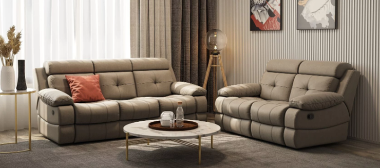 Прямой диван Рокфорд БД, 2 реклайнера в Артемовском - изображение 5