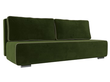 Прямой диван Уно, Зеленый/Бежевый (микровельвет) в Кушве