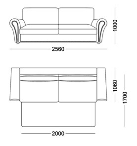 Прямой диван Виктория 2 подушки в Кушве - предосмотр 5