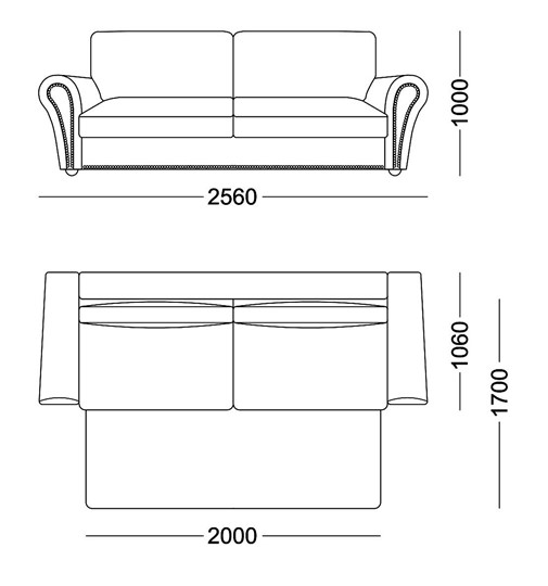 Прямой диван Виктория 2 подушки в Ревде - изображение 5