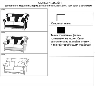 Прямой диван Мадрид 3-местный, седафлекс в Екатеринбурге - предосмотр 5