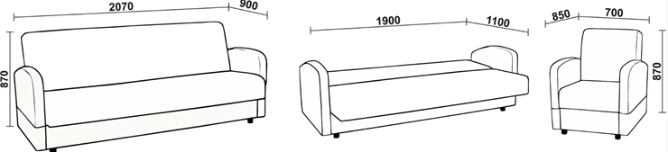 Прямой диван Нео 2 М БД в Екатеринбурге - изображение 9