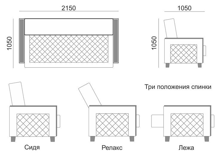 Прямой диван Милана 8 БД в Екатеринбурге - изображение 5