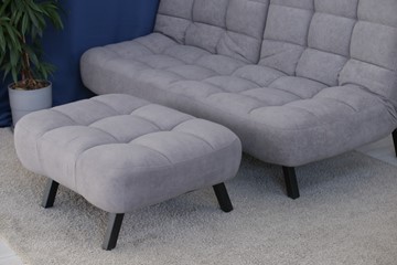 Комплект мебели Абри цвет серый диван + пуф опора металл в Ревде
