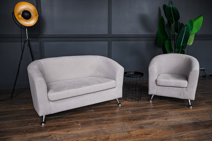 Комплект мебели Брамс  цвет бежевый диван 2Д + кресло в Екатеринбурге - изображение 1