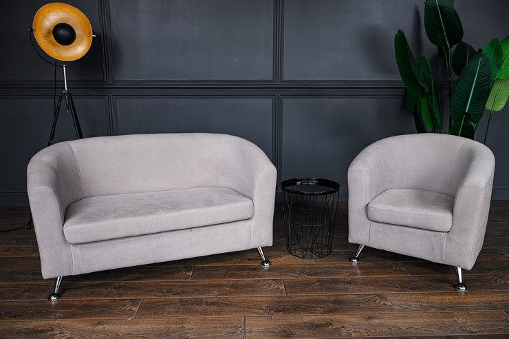 Комплект мебели Брамс  цвет бежевый диван 2Д + кресло в Первоуральске - изображение 2