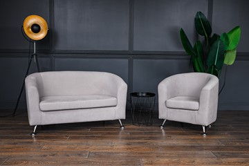 Комплект мебели Брамс  цвет бежевый диван 2Д + кресло в Ревде