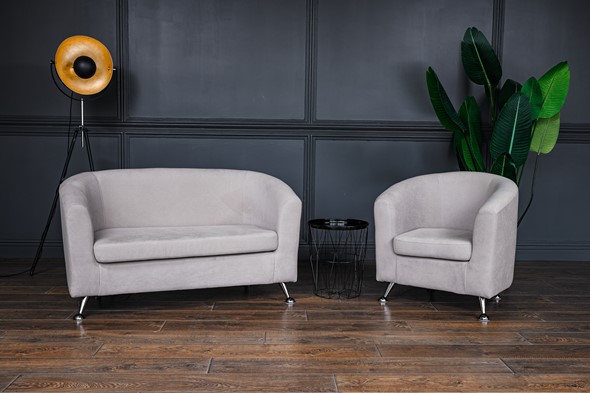 Комплект мебели Брамс  цвет бежевый диван 2Д + кресло в Екатеринбурге - изображение