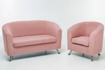 Комплект мебели Брамс  цвет розовый диван 2Д + кресло в Екатеринбурге - изображение 2