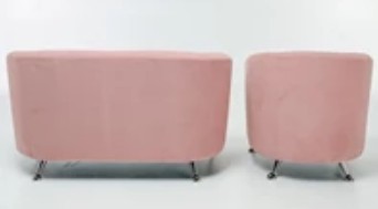 Комплект мебели Брамс  цвет розовый диван 2Д + кресло в Екатеринбурге - изображение 3