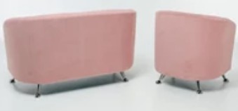 Комплект мебели Брамс  цвет розовый диван 2Д + кресло в Екатеринбурге - изображение 4