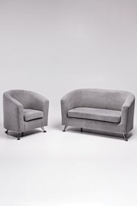Комплект мебели Брамс  цвет серый диван 2Д + кресло в Екатеринбурге - предосмотр 1