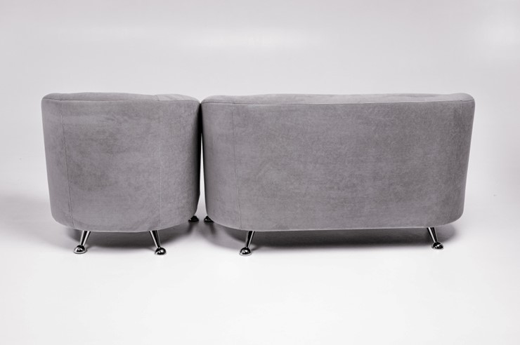 Комплект мебели Брамс  цвет серый диван 2Д + кресло в Екатеринбурге - изображение 2