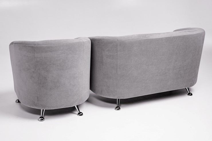 Комплект мебели Брамс  цвет серый диван 2Д + кресло в Екатеринбурге - изображение 3