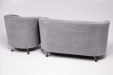 Комплект мебели Брамс  цвет серый диван 2Д + кресло в Екатеринбурге - предосмотр 4