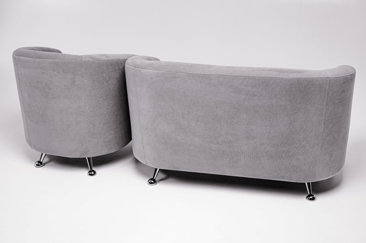 Комплект мебели Брамс  цвет серый диван 2Д + кресло в Екатеринбурге - изображение 4