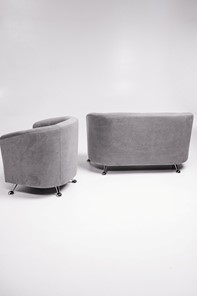 Комплект мебели Брамс  цвет серый диван 2Д + кресло в Екатеринбурге - предосмотр 5