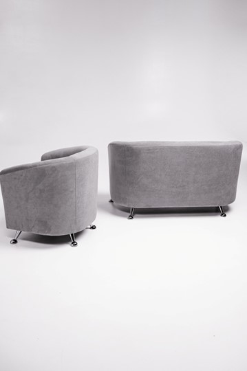 Комплект мебели Брамс  цвет серый диван 2Д + кресло в Екатеринбурге - изображение 5