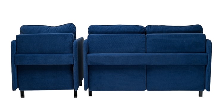 Комплект мебели диван + кресло-кровать Бэст синий в Первоуральске - изображение 4