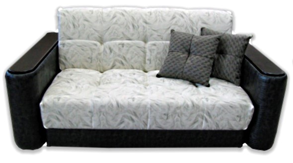 Прямой диван Аккордеон-1, 120 (круглые подлокотники), пруж. Змейка в Екатеринбурге - изображение