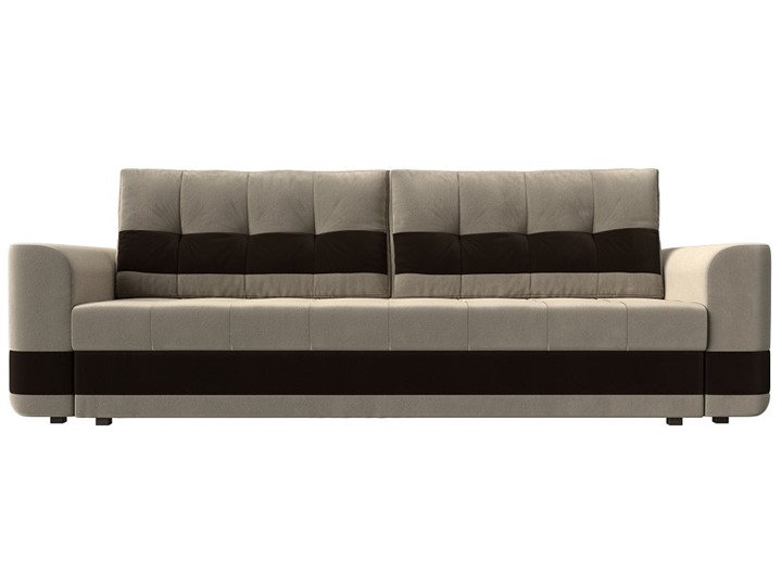 Прямой диван Честер, Бежевый/коричневый (вельвет) в Первоуральске - изображение 1