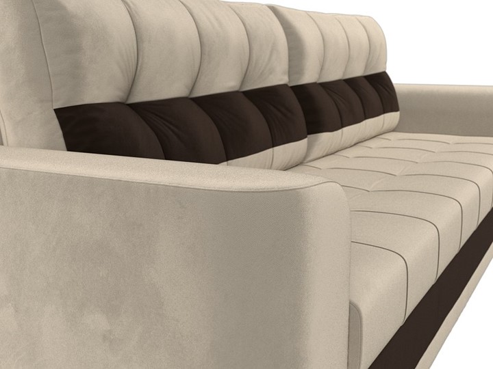 Прямой диван Честер, Бежевый/коричневый (вельвет) в Первоуральске - изображение 3