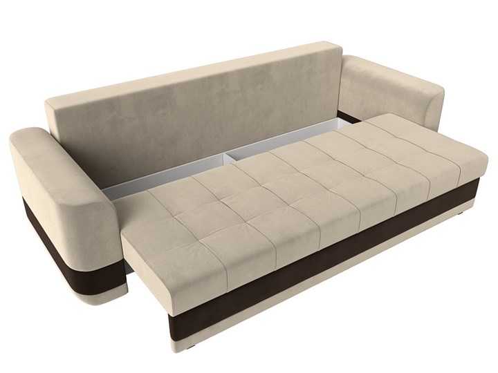 Прямой диван Честер, Бежевый/коричневый (вельвет) в Первоуральске - изображение 5