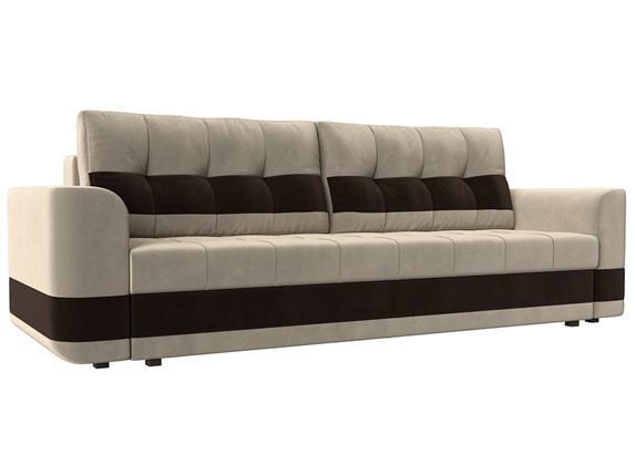 Прямой диван Честер, Бежевый/коричневый (вельвет) в Первоуральске - изображение