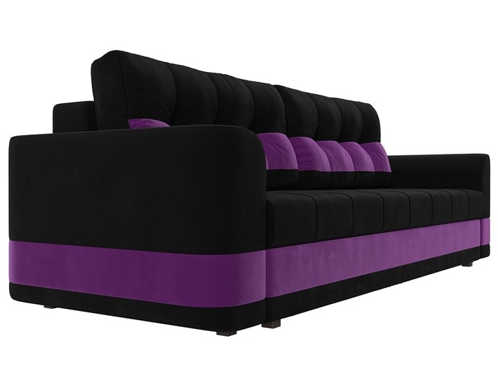Прямой диван Честер, Черный/фиолетовый (вельвет) в Екатеринбурге - изображение 2