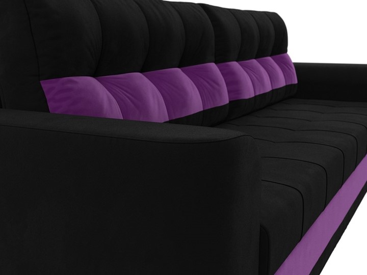 Прямой диван Честер, Черный/фиолетовый (вельвет) в Первоуральске - изображение 3