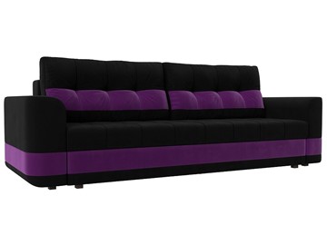 Прямой диван Честер, Черный/фиолетовый (вельвет) в Ревде